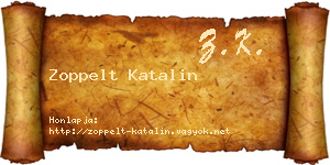 Zoppelt Katalin névjegykártya
