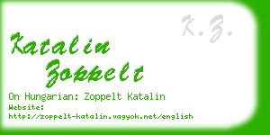 katalin zoppelt business card